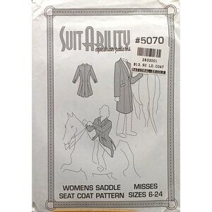 Suitability #5070 Womens Saddle Seat Coat Sewing Pattern Misses Sizes 6-24 Eques